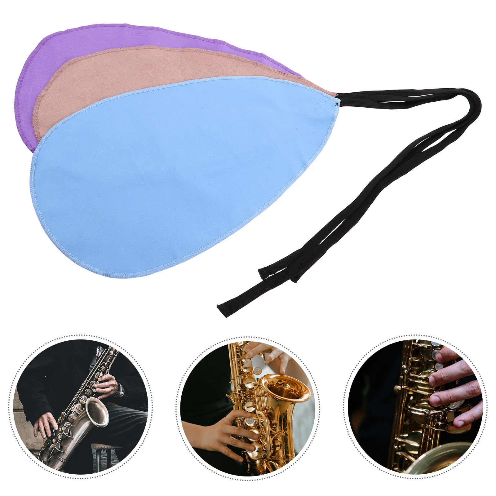 Clarinet Care Kit - 3-teiliges Set Weiche Faser-Reinigungstücher für Saxophon
