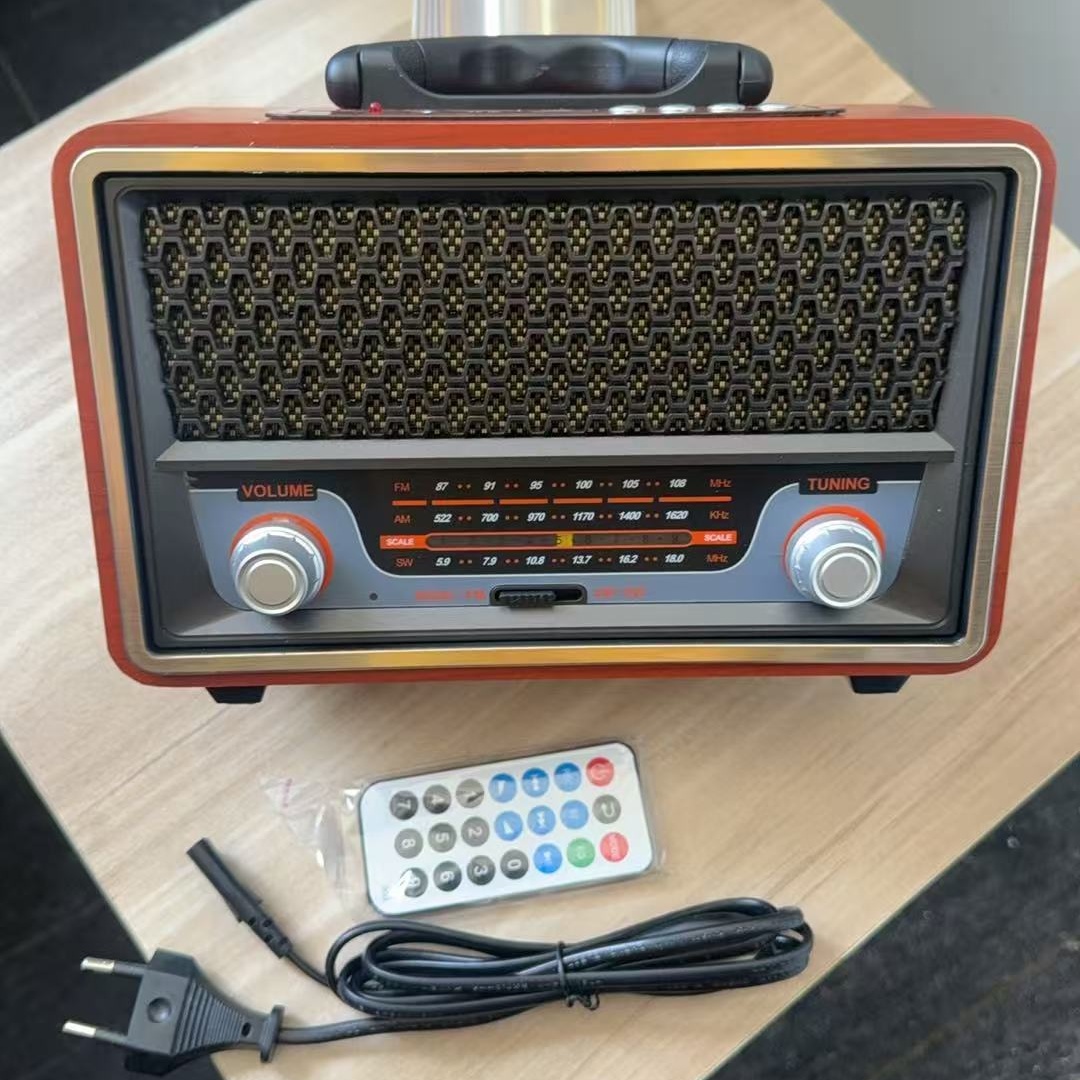 Apple Music Audio Quality - Hochwertiger Tragbarer Holz-Radioplayer AM/FM/SW Multifunktionaler Bluetooth-Lautsprecher