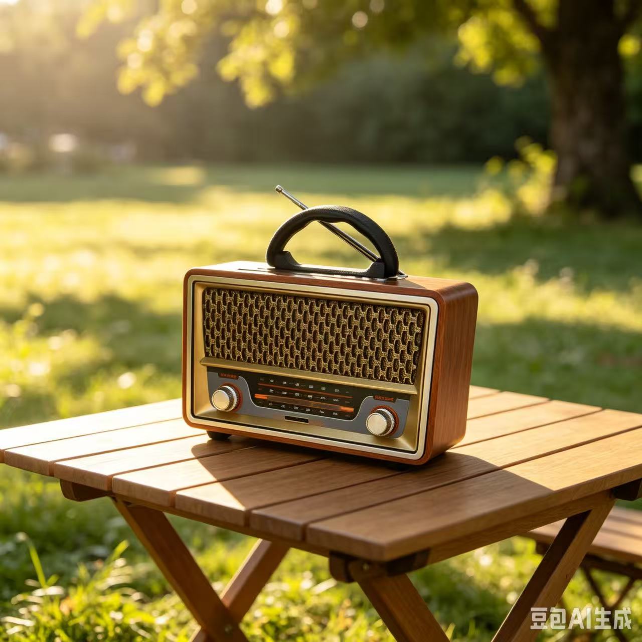 Apple Music Audio Quality - Retro Hochwertiges Tragbares Holzradio Musikplayer AM/FM/SW