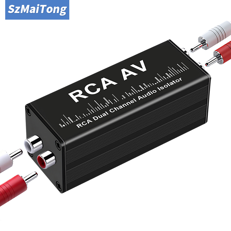 Audio Music Isolator - Hochleistungs-Audio-Erdschleifenisolator 2-Kanal RCA-Signalisolator Tragbarer Rauschfilter für