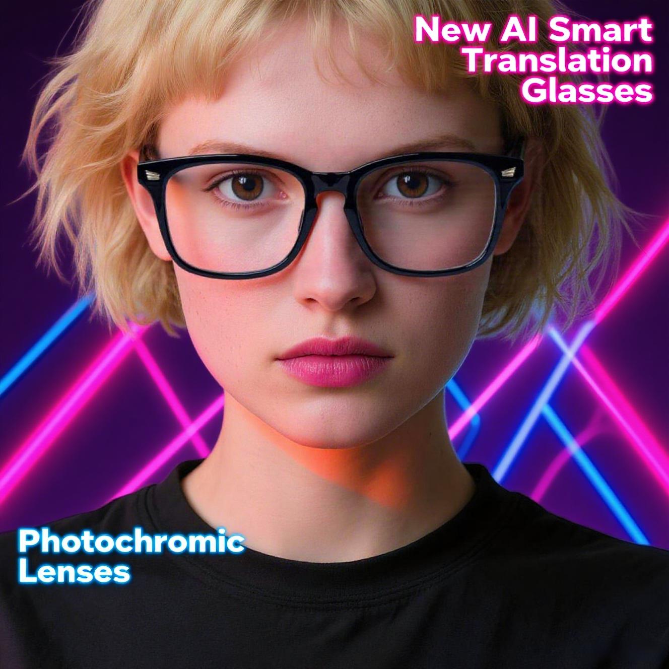 Audio Music Apps - Audio-Brille, Übersetzungsbrille, Musikwiedergabe, Telefonanrufe, App-Übersetzung, photochrome