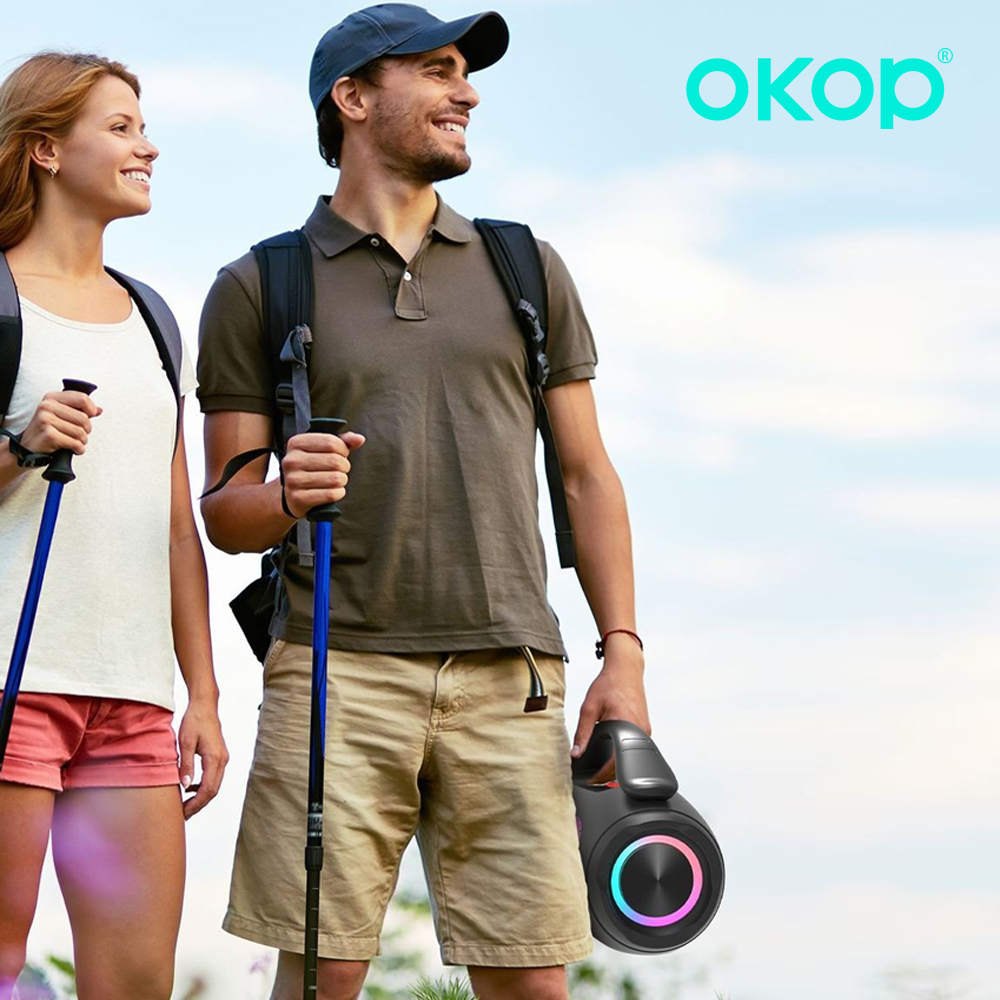 Apple Music Audio Quality - OKOP Bluetooth-Lautsprecher, KI-Lautsprecher, leistungsstarker, hochwertiger Home-Audio,