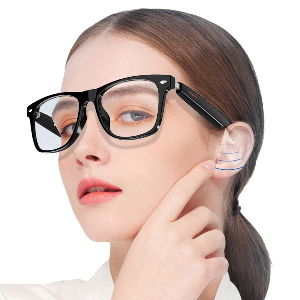 Audio With Music Ai - Smarte KI-Sprachassistent-Brille mit Kamera, Fernauslöser, BT-Audio,