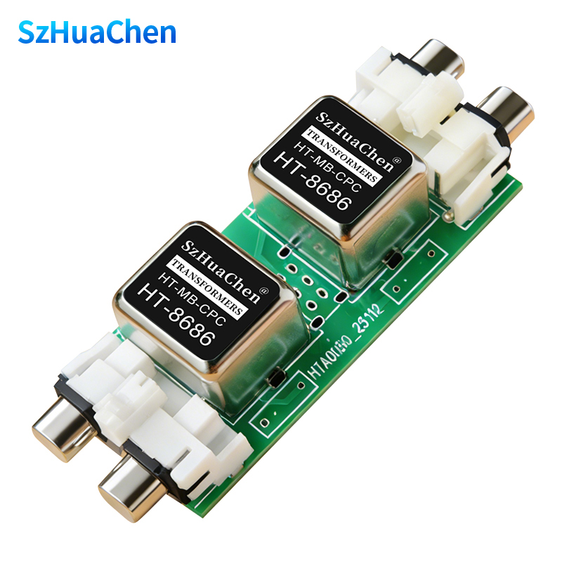 Audio Music Isolator - Tragbarer 2-Kanal-RCA-Erdungsschleifenisolator Professioneller Hum-Eliminator Audio-Signalisolator Rauschfilter