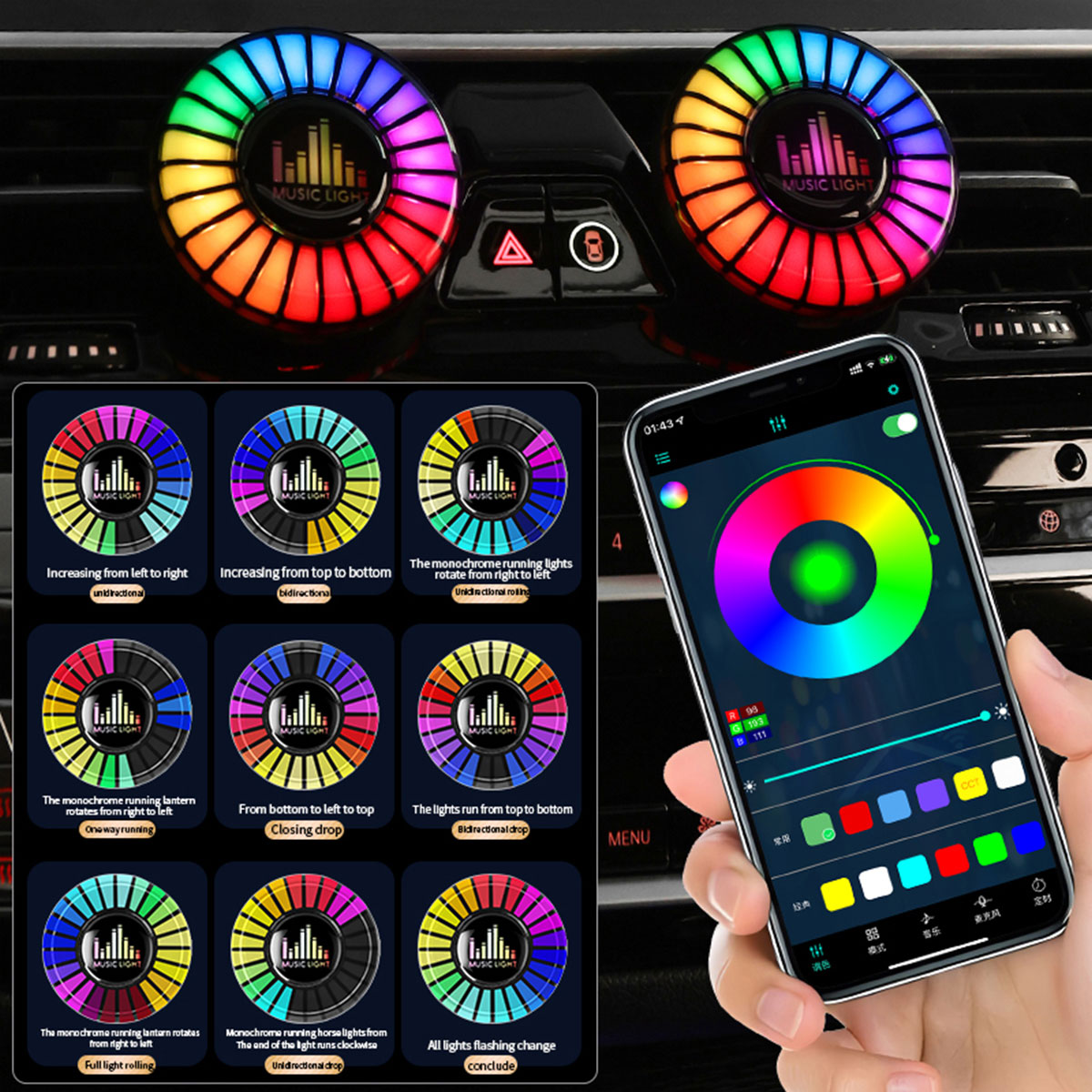 Auto-Musik-Rhythmus-Lampe Auto – Audio Music Apps Bewertung und Preis