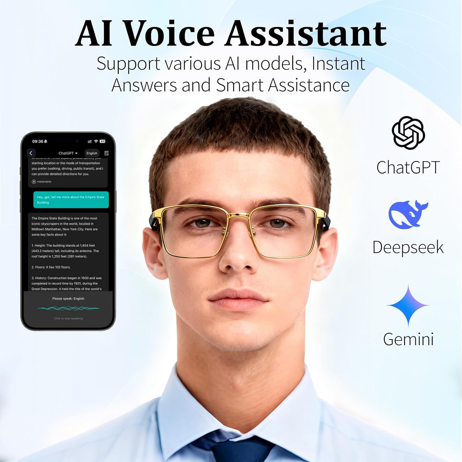 Smarte Audio-Brille, Echtzeit- – Audio Music Apps Bewertung und Preis