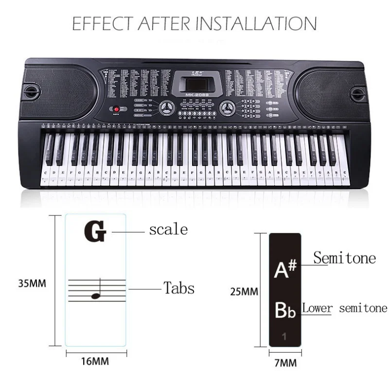 1PC Klavier Training Aufkleber – Keyboard Piano 61 Key Bewertung und Preis