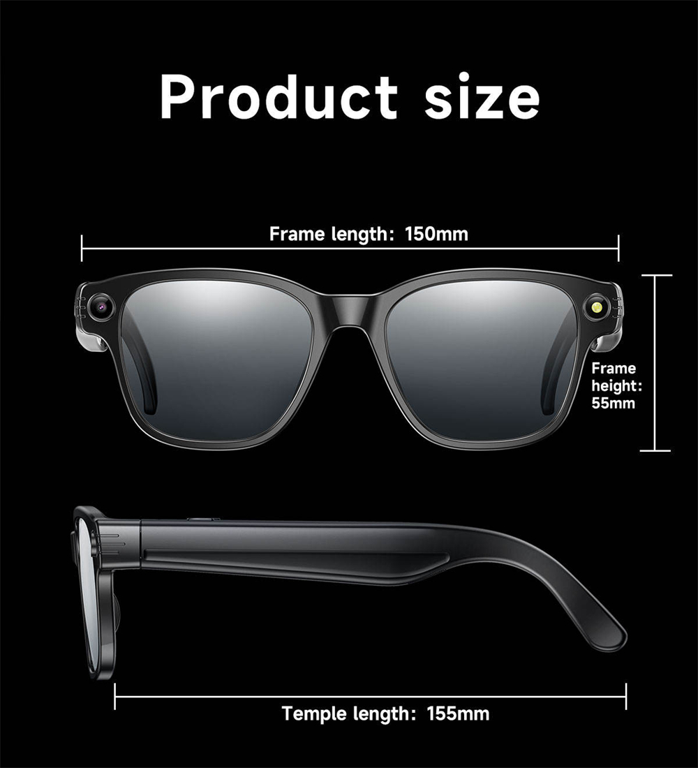 Neue L801 Smart Brille 8MP 4K  – Audio With Music Ai Bewertung und Preis