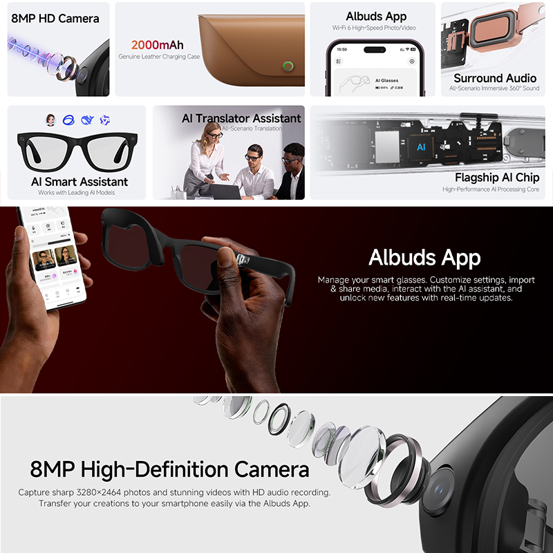 2026 Neue KI-Smart-Brille mit  – Audio With Music Ai Bewertung und Preis
