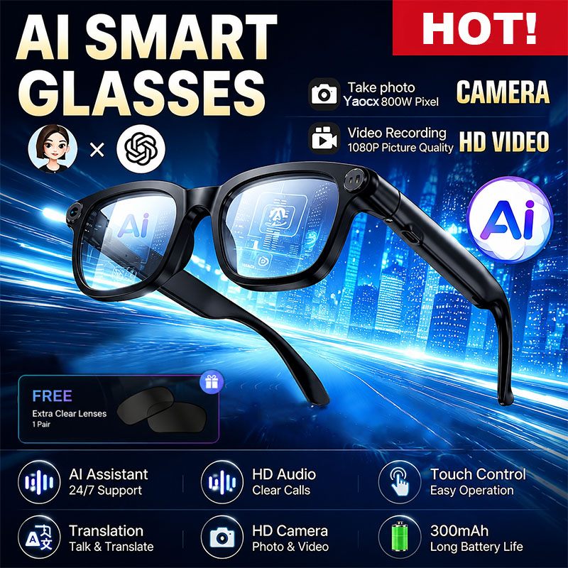 Neue KI-Smart-Brille mit 800W  – Audio With Music Ai Bewertung und Preis