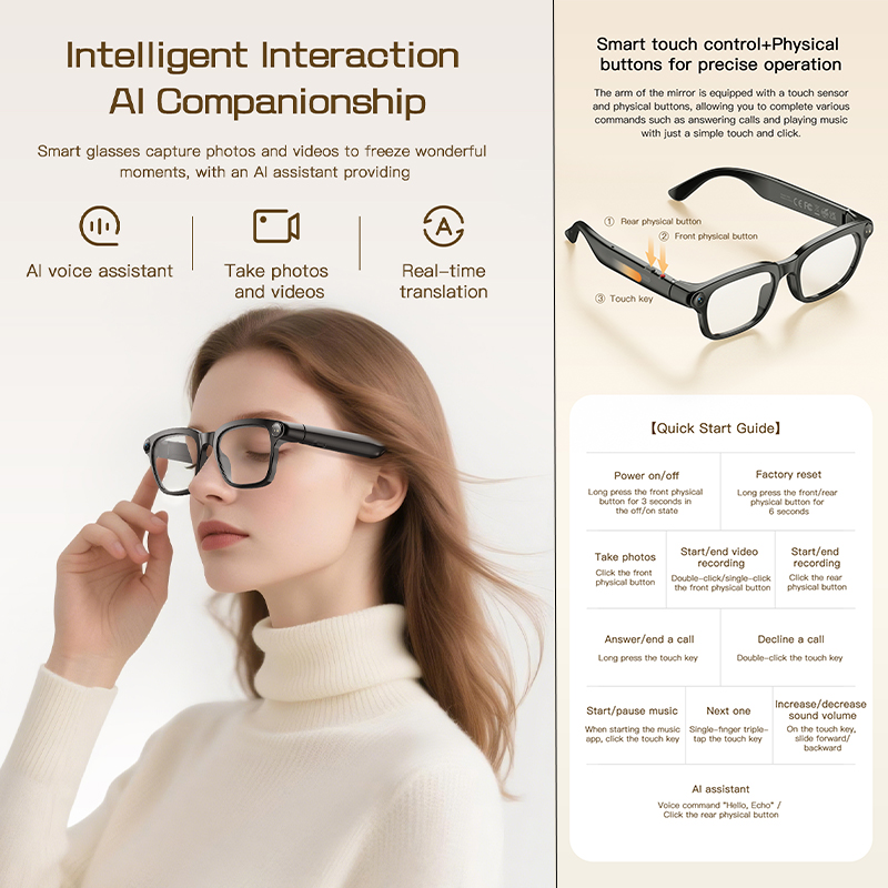 Neue KI-Smart-Brille mit 800W  – Audio With Music Ai Bewertung und Preis