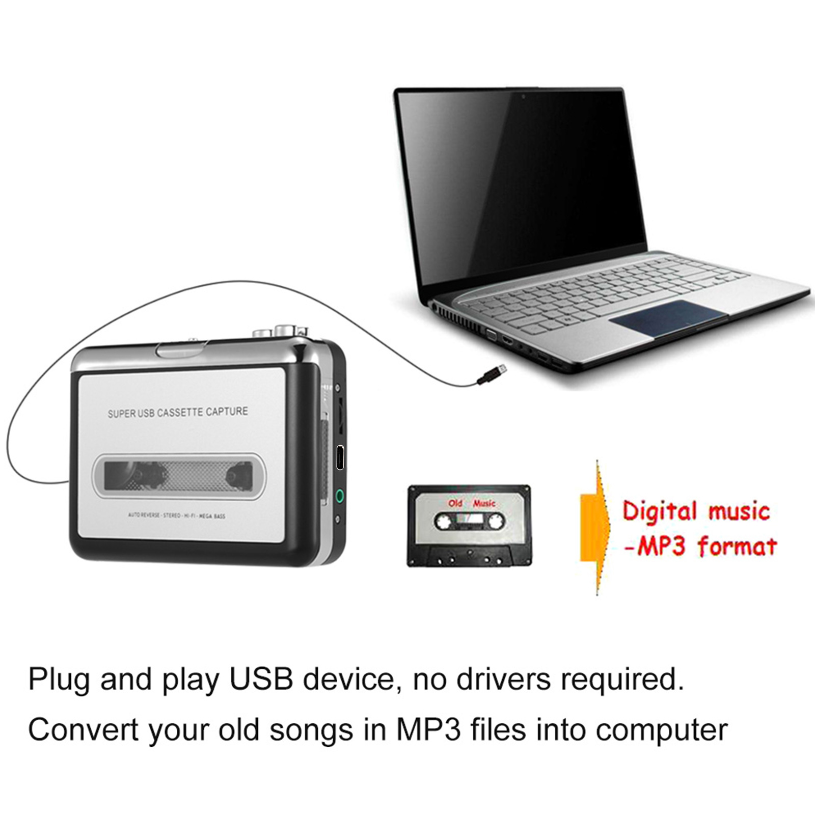 USB-Kassette Capture-Kassette  – Audio Music Converter To Mp3 Bewertung und Preis