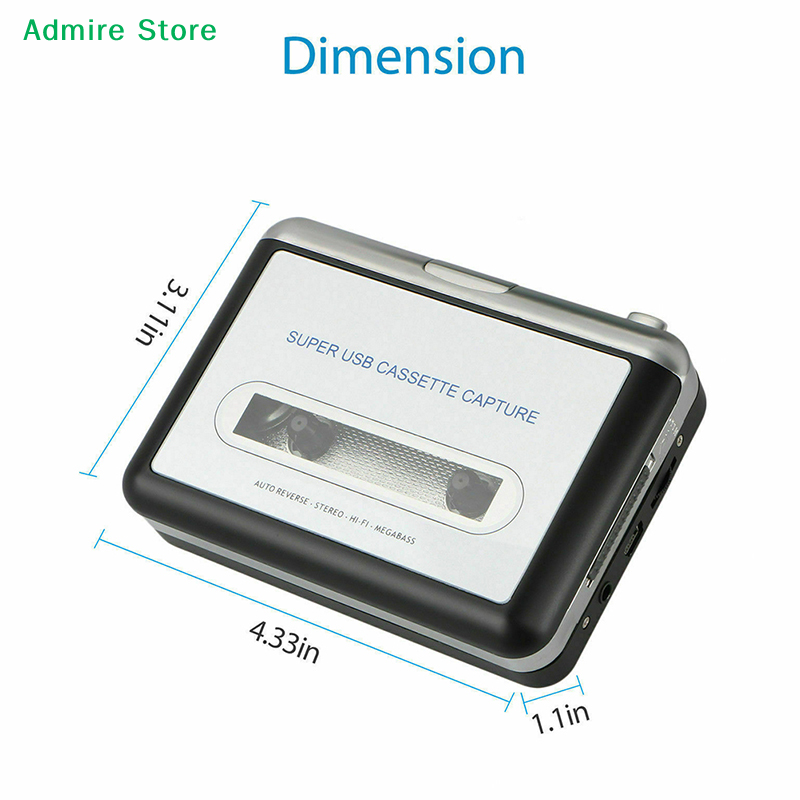 Tragbarer USB-Kassetten-zu-MP3 – Audio Music Converter To Mp3 Bewertung und Preis