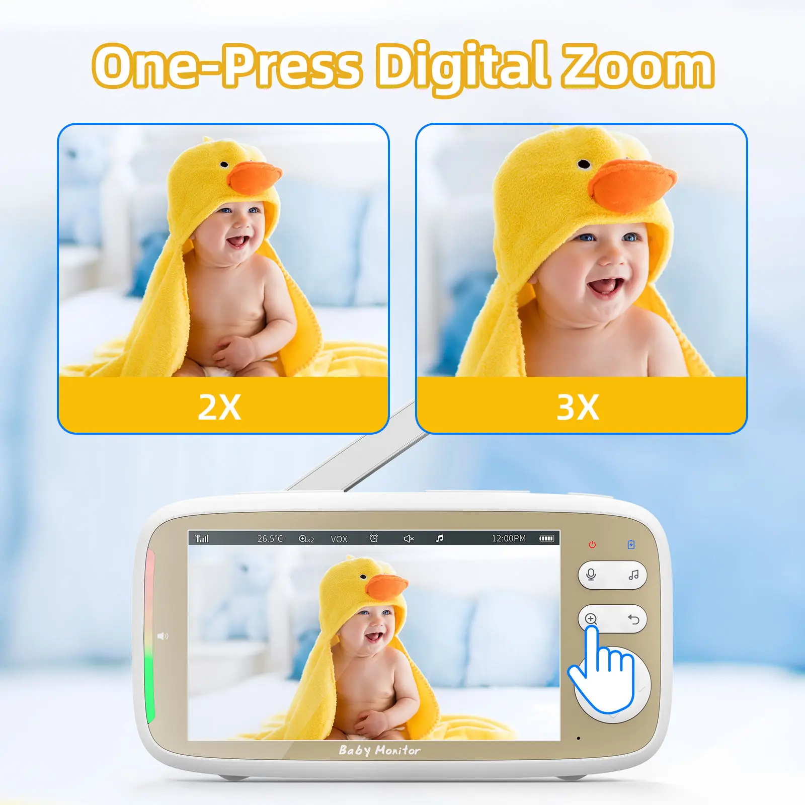 5-Zoll-Babyphone mit 3-fach Zo – Audio Music Apps Bewertung und Preis