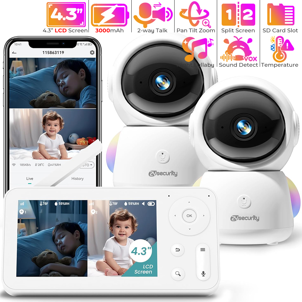 2K-Babyphone mit 2 Kameras und – Audio Music Apps Bewertung und Preis