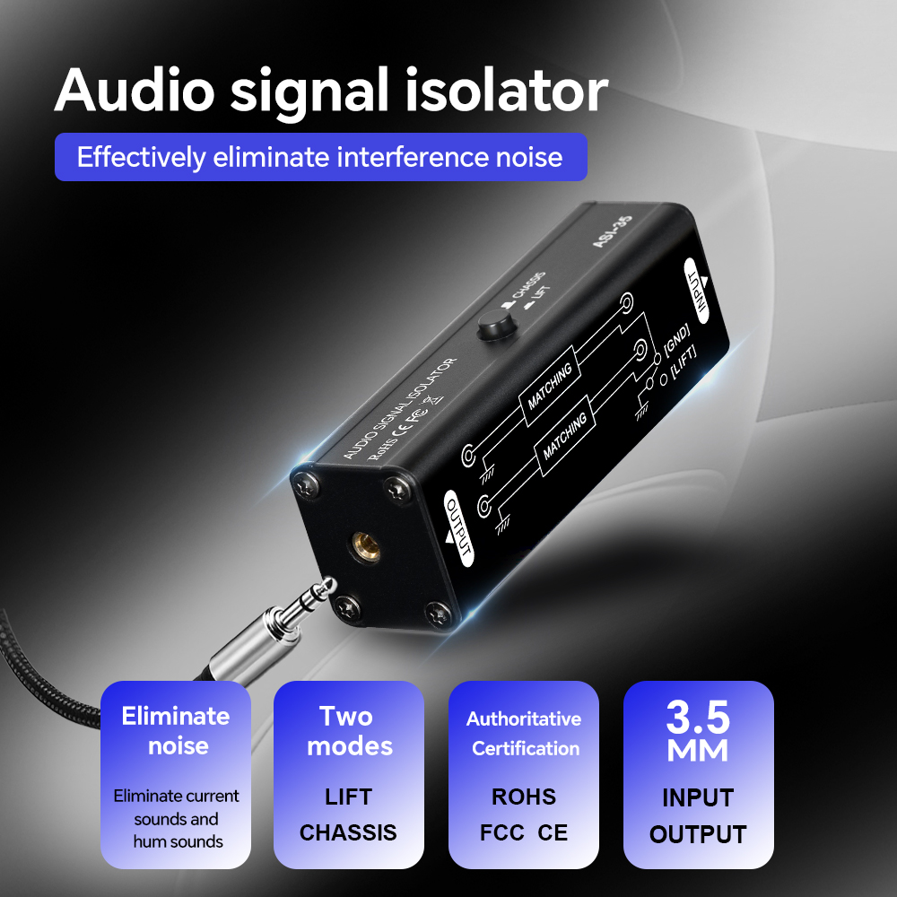 Tragbarer 3,5-mm-AUX-Erdschlei – Audio Music Isolator Bewertung und Preis
